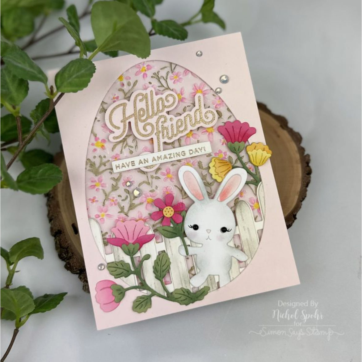 Simon Says Stamp Embossing Folder Tiny Flora sf540 Friend Card Nichol Spohr | color-code:ALT05