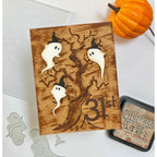 Simon Says Stamp Embossing Folder Twisted Tree sf636 Stamptember Barb Engler Ghostly Halloween Card