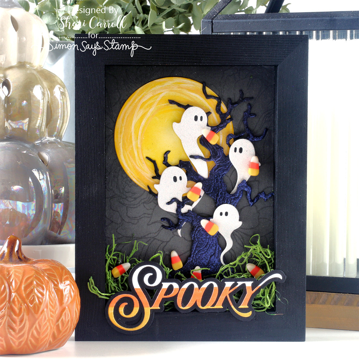 Simon Says Stamp Embossing Folder Twisted Tree sf636 Stamptember Shari Carroll Halloween Decor