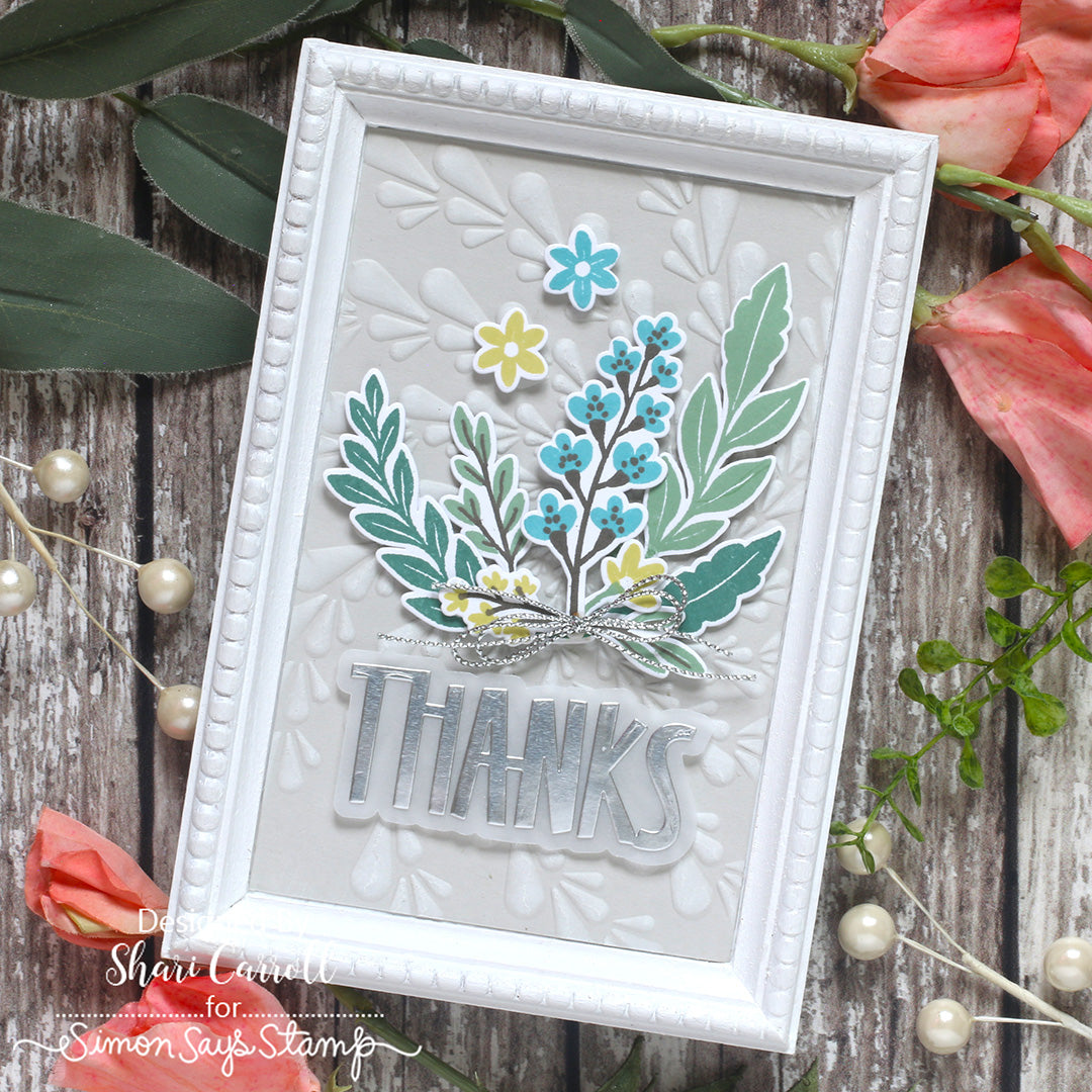 Simon Says Stamp Embossing Folder Whirlpool Spinner sf591 Every Happiness Shari Carroll Summer Thanks Frame 