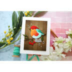 Simon Says Stamp Embossing Folder Wooden Planks sf326 Season Of Wonder Hello Bird Card Laura Bassen | color-code:ALT03