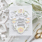 Simon Says Stamp Embossing Folder Woven Rings sf586 Tina Smith Soft Daisy Card | color-code:ALT05