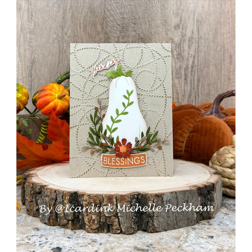 Simon Says Stamp Embossing Folder Yarn Tangle sf609 Stamptember Michelle Peckham Autumn Blessings Card