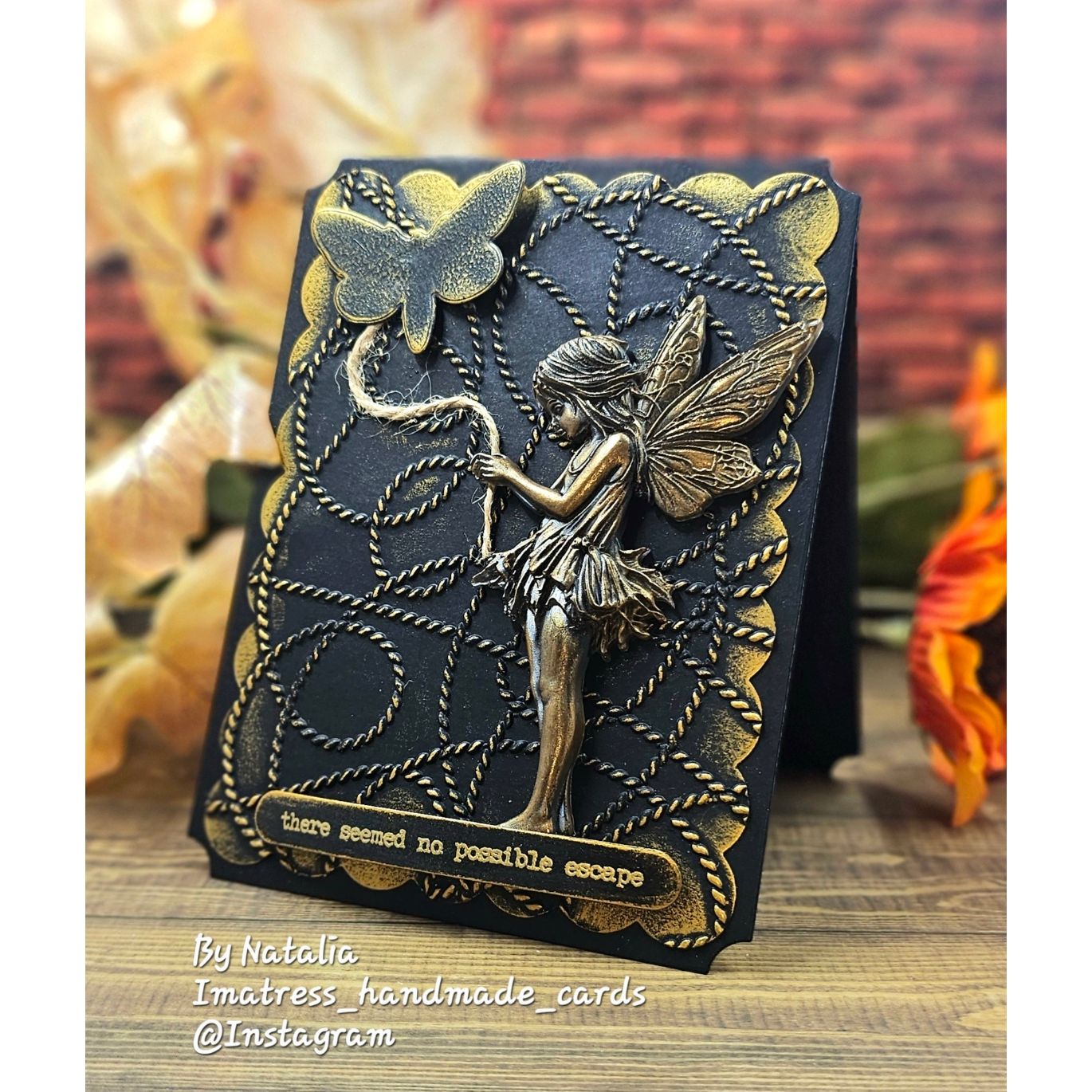 Simon Says Stamp Embossing Folder Yarn Tangle sf609 Stamptember Natalia Alton Fairy Card