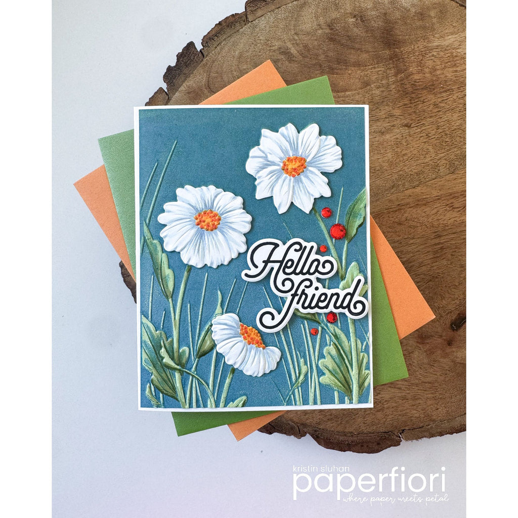 Simon Says Stamp Embossing Folder and Cutting Dies Blooming Beauties sfd580 Always There Friend Card Kristin Sluhan