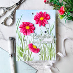 Simon Says Stamp Embossing Folder and Cutting Dies Blooming Beauties sfd580 Always There Pink Flowers Encouragement Card Emily Midgett | color-code:ALT01