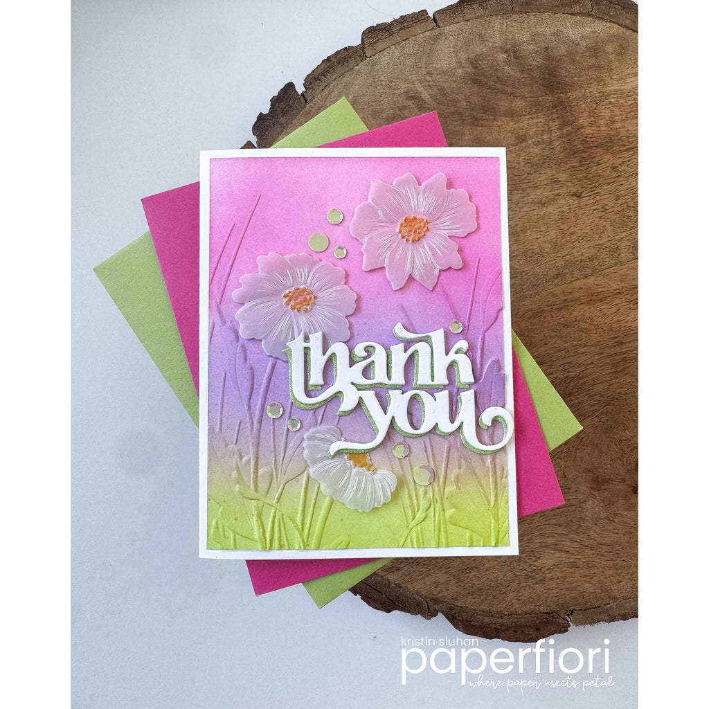 Simon Says Stamp Embossing Folder and Cutting Dies Blooming Beauties sfd580 Always There Thank You Card Kristin Sluhan