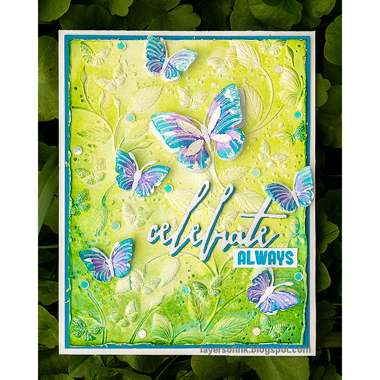 Simon Says Stamp Embossing Folder and Cutting Dies Butterfly Escapade sfd582 In My Heart Bright Just Because Card Anna-Karin Evaldsson | color-code:ALT12