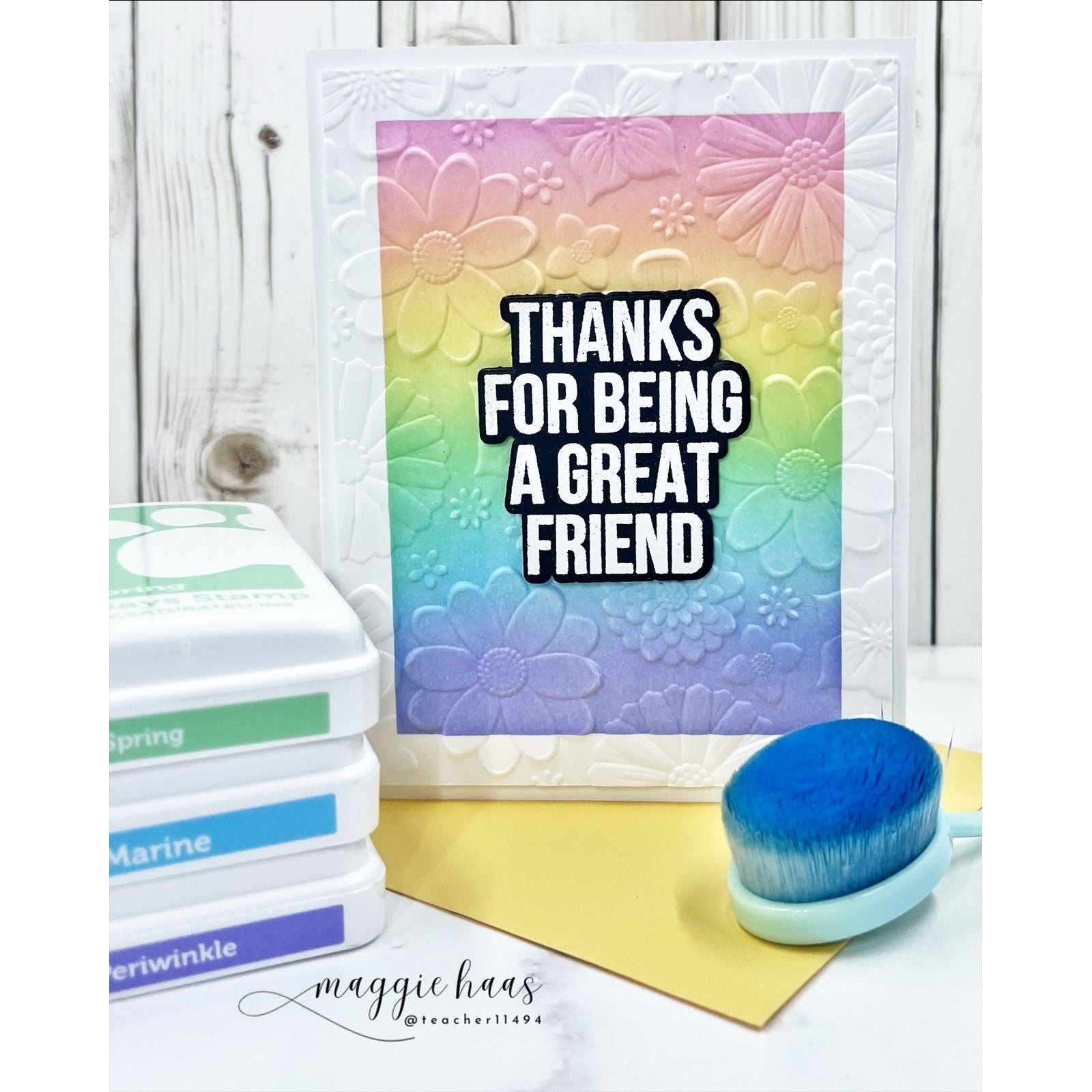 Simon Says Stamp Embossing Folder and Cutting Dies Flower Medley sfd597 Every Happiness Maggie Haas Great Friends Card