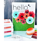 Simon Says Stamp Embossing Folder and Cutting Dies Flower Medley sfd597 Every Happiness Maggie Haas Hello Contrast Card