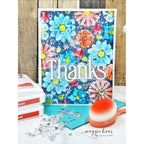 Simon Says Stamp Embossing Folder and Cutting Dies Flower Medley sfd597 Every Happiness Maggie Haas Thanks Card
