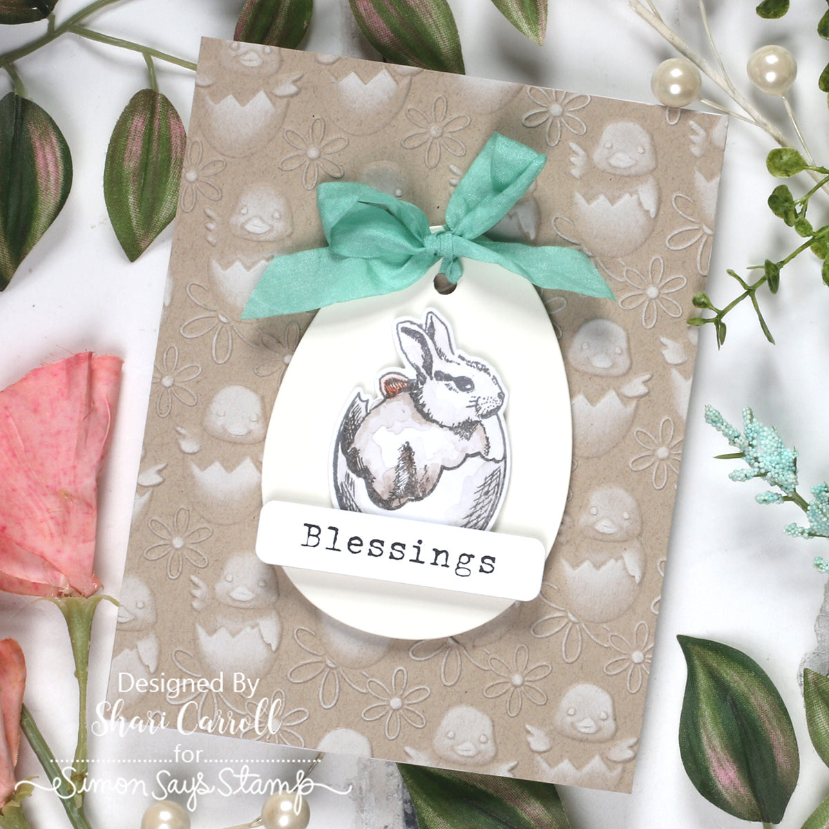 Simon Says Stamp Embossing Folder and Cutting Dies Hatching Chicks sfd604 Easter Card | color-code:ALT01