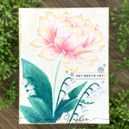 Simon Says Stamp Embossing Folder and Cutting Dies Peony and Bells sfd595 Always There Floral Bestie Card Jessica Vasher