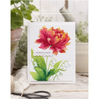 Simon Says Stamp Embossing Folder and Cutting Dies Peony and Bells sfd595 Always There Floral Congratulations Card Karin Akesdotter