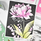 Simon Says Stamp Embossing Folder and Cutting Dies Peony and Bells sfd595 Always There Just Breathe Card Tracy Ware