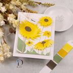 Simon Says Stamp Embossing Folder and Stencils Splendid Daisies set1372sd Jean Doeringsfeld Yellow Flowers Hello Card | color-code:ALT05