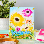 Simon Says Stamp Embossing Folder and Stencils Splendid Daisies set1372sd Nina-Marie Trapani You Are Awesome Card | color-code:ALT01