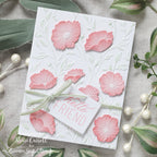 Simon Says Stamp Embossing Folders Stencils and Dies Morning Glory Vibes set1316mg Shari Carroll Pink Flowers Friend Card