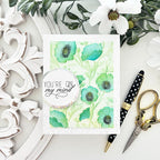 Simon Says Stamp Embossing Folders Stencils and Dies Morning Glory Vibes set1316mg Tina Smith Green You're On My Mind Card