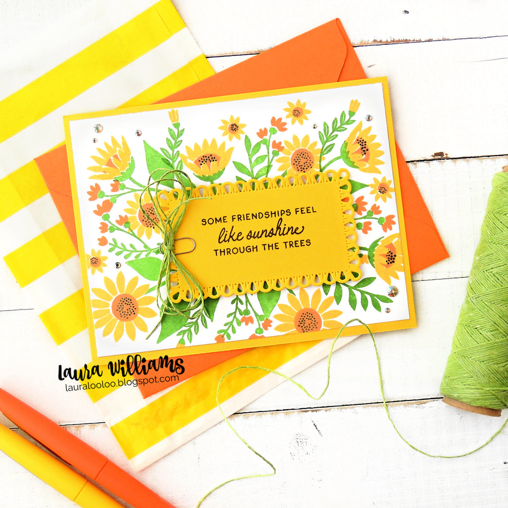 Simon Says Stamp Every Happiness Collection I Want It All Stamps and Coordinating Dies set1312sd Sunflower Meadow