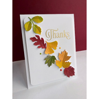 Simon Says Stamp Fab Fall Leaves Wafer Dies s1183 Sending Cheer Lisa Addesa Autumn Thanks Card | color-code:ALT02
