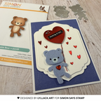 Simon Says Stamp Fable Bear Wafer Dies s1149 Always There Blue Bear Card Thais Carvalho