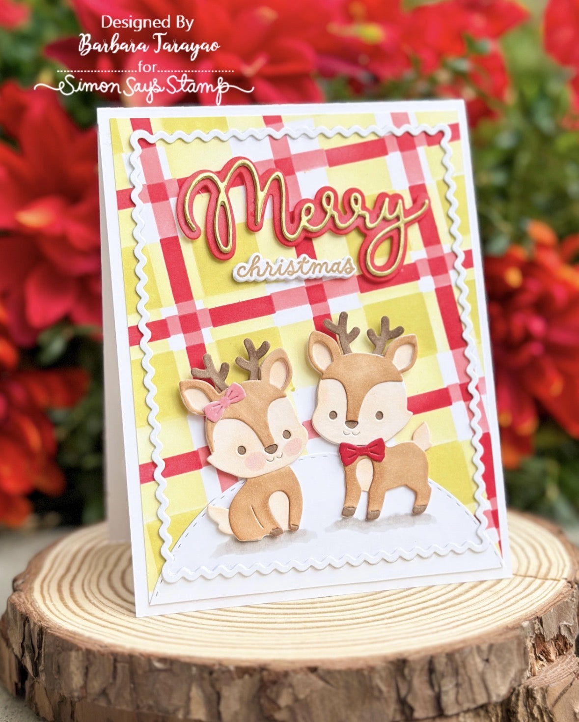 Simon Says Stamp Fable Deer Wafer Dies s1151 Stamptember Barbara Tarayao Cute Deer Christmas Card | color-code:ALT01