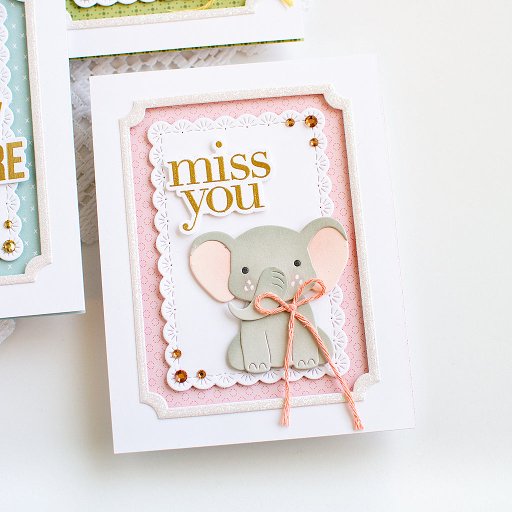 Simon Says Stamp Fable Elephant Wafer Dies s1154 Always There Miss You Elephant Card Heather Hoffman | color-code:ALT01