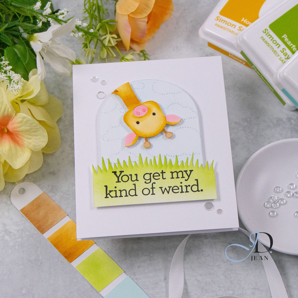 Simon Says Stamp Fable Giraffe Wafer Dies s1150 Always There My Kind of Weird Card Jean Doeringsfeld