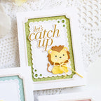 Simon Says Stamp Fable Lion Wafer Dies s1156 Always There Let's Catch Up Lion Card Heather Hoffman | color-code:ALT02