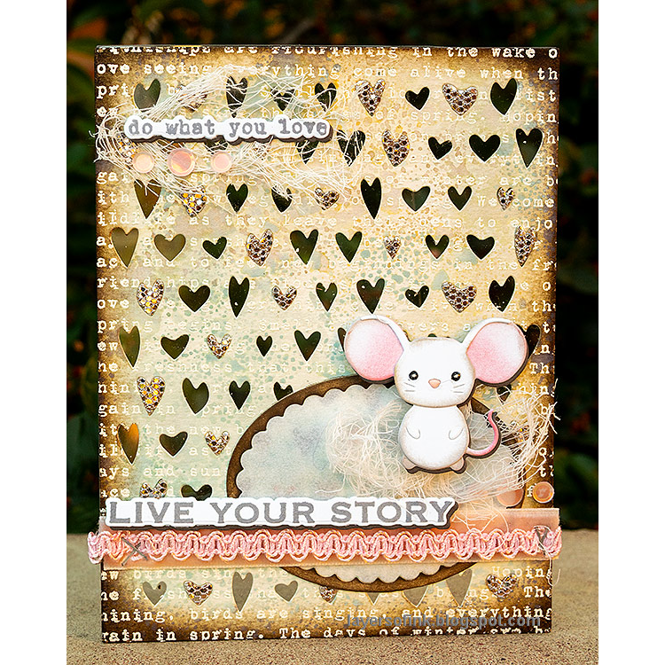 Simon Says Stamp Fable Mouse Wafer Dies s1159 Always There Live Your Story Clear Card Anna-Karin Evaldsson | color-code:ALT04