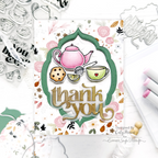 Simon Says Stamp Fancy Thank You Wafer Dies 8012sd Happy Camper Tea Time Thank You Card Caly Person | color-code:ALT12