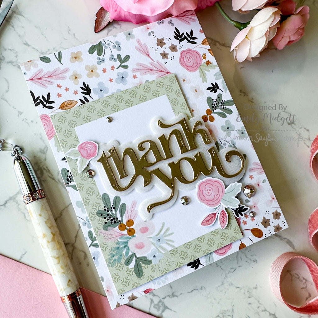 Simon Says Stamp Fancy Thank You Wafer Dies 8012sd Happy Camper Thank You Card Emily Midgett | color-code:ALT10