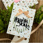 Simon Says Stamp Fancy Thank You Wafer Dies 8012sd Happy Camper Thank You Card with bow Joe Sysavath | color-code:ALT05