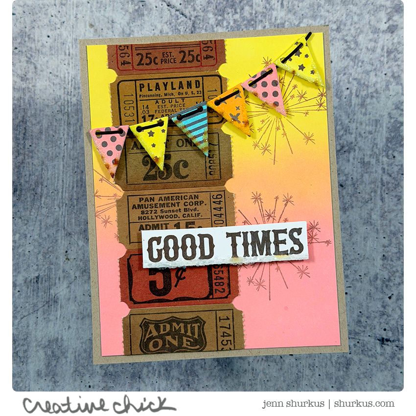 Simon Says Stamp Festive Bunting Wafer Dies 1696sd Good Times card Jenn Shurkus | color-code:ALT06