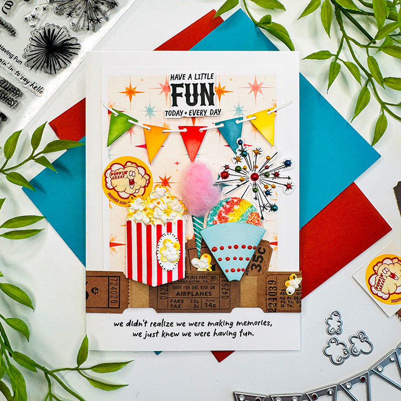 Simon Says Stamp Festive Bunting Wafer Dies 1696sd Making Memories Card Bobbi  Lemanski 