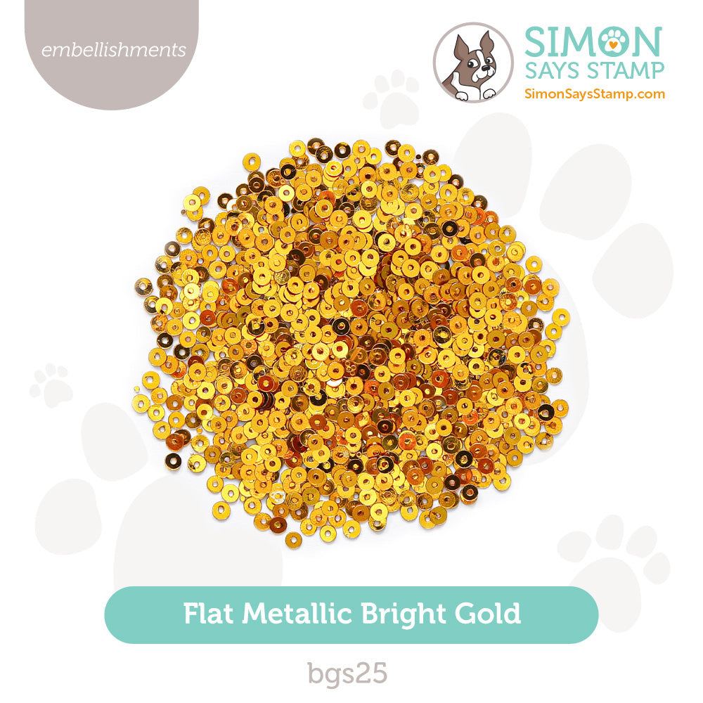 Simon Says Stamp Flat Metallic Bright Gold Sequins bgs25