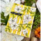 Simon Says Stamp Floral Elements Wafer Dies 445sss Stripes and Flowers Card Joe Sysavath