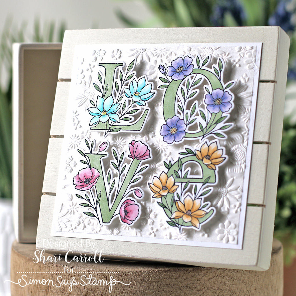 Simon Says Stamp Floral Word Builder Wafer Dies 1627sdc Always There Love Box Shari Carroll | color-code:ALT02