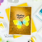 Simon Says Stamp Flourish Beautiful Butterfly Wafer Dies s1133 Shine On Thinking of You Botanical Card Revati Panickar