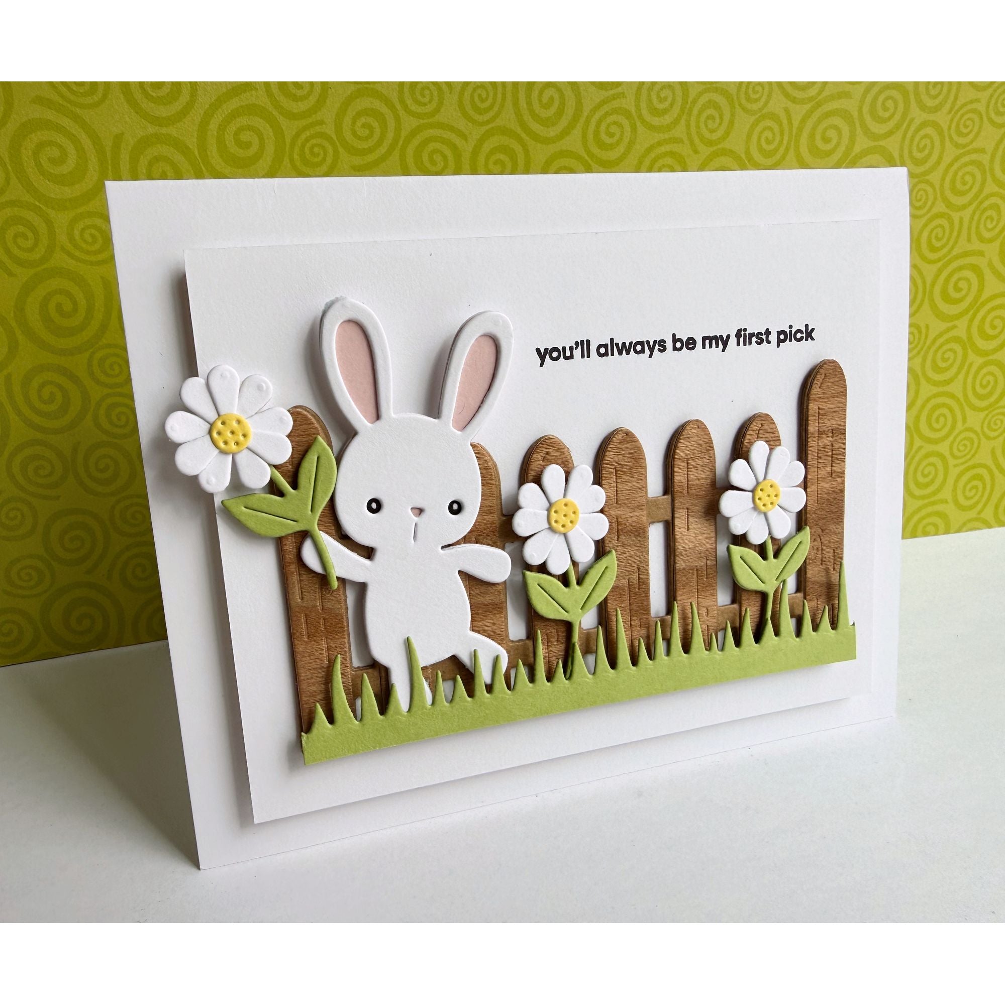 Simon Says Stamp Flower Bunny Wafer Dies s1121 In My Heart My First Pick Card | color-code:ALT01
