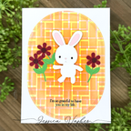 Simon Says Stamp Flower Bunny Wafer Dies s1121 In My Heart So Grateful Card