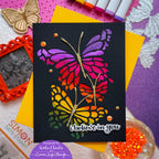 Simon Says Stamp Flying Butterfly Collage Wafer Dies s1223 Stamptember Keisha Charles Rainbow Sparkle Card