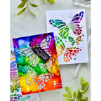 Simon Says Stamp Flying Butterfly Collage Wafer Dies s1223 Stamptember Savannah O'Gwynn Rainbow Inking Cards