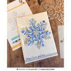 Simon Says Stamp Fractile Snowflake Wafer Dies 1708mdc Stamptember Thaís Carvalho Snowy Christmas Card