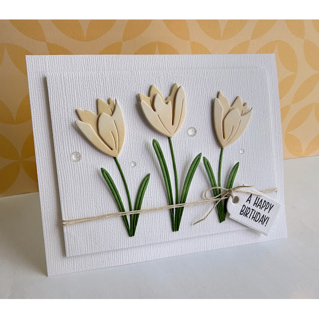 Simon Says Stamp Fresh Crocus Duo Wafer Dies s1107 In My Heart Crocus Birthday Card Lisa Addesa | color-code:ALT09