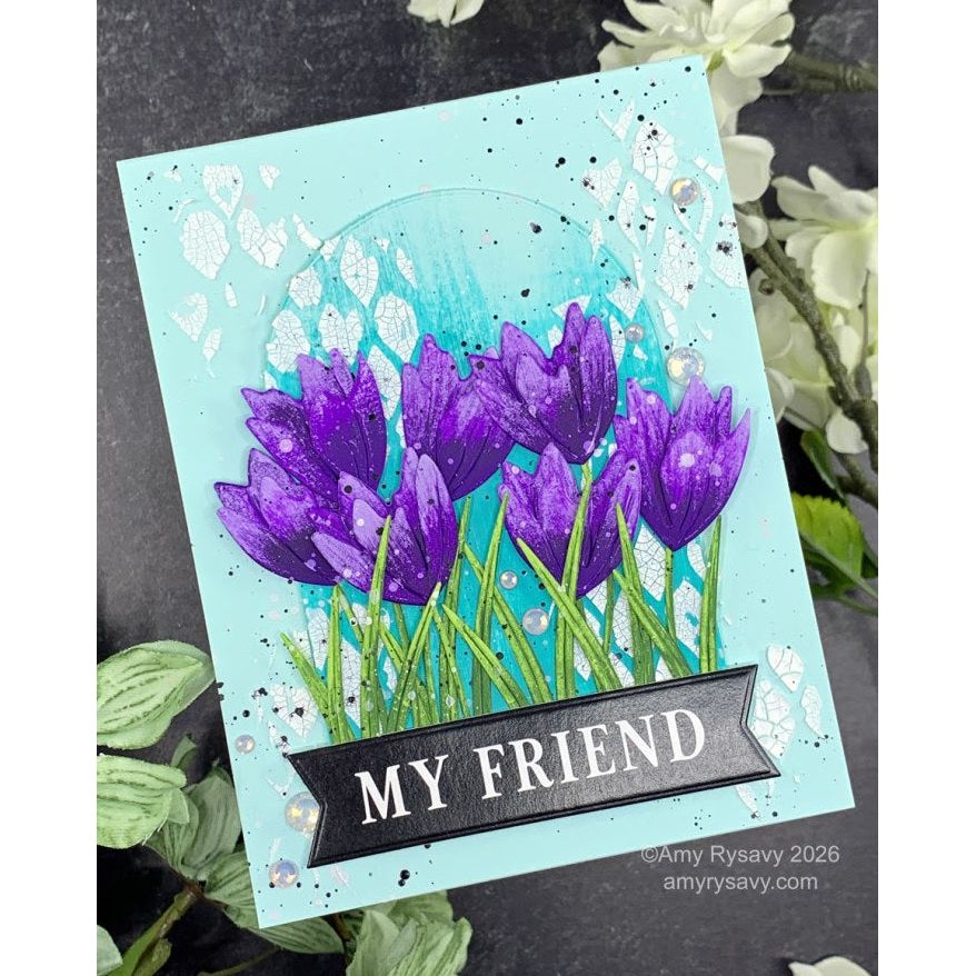 Simon Says Stamp Fresh Crocus Duo Wafer Dies s1107 In My Heart my friend | color-code:ALT12