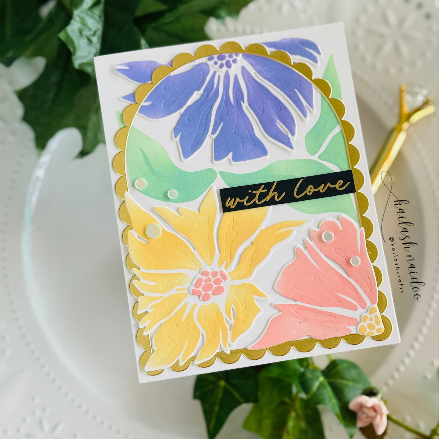 Simon Says Stamp Friendly Blossoms Wafer Dies 1562sdc In My Heart With Love Card