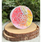 Simon Says Stamp Frozen Fractal Hope Wafer Dies 1746sd Stamptember Barbara Tarayao Round Christmas Card