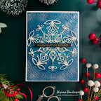 Simon Says Stamp Frozen Fractal Peace Wafer Dies 1743sd Stamptember Heejung Hunsberger Winter Wishes  Card